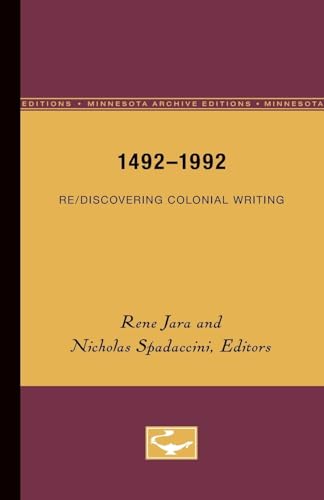1492-1992:; Re/discovering colonial writing