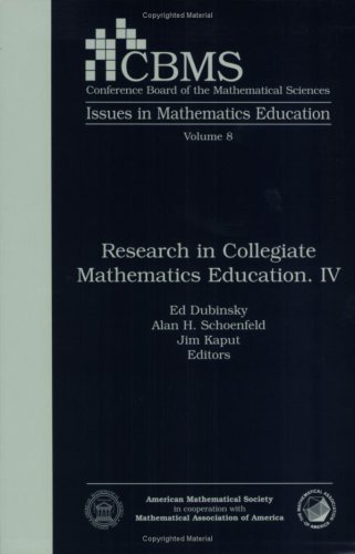 Research in Collegiate Mathematics Education. IV (Cbms Issues in Mathematics Education) (v. 8)