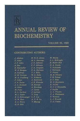 Annual Review of Biochemistry: 1989: 58
