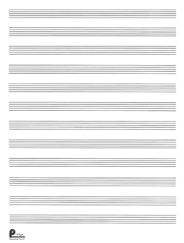 1. Manuscript Paper: 12-Stave (formerly #51) : Passantino Manuscript Paper
