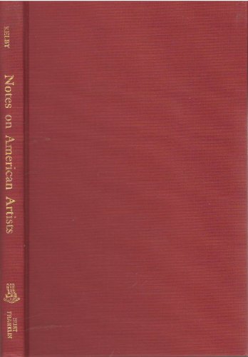 Notes On American Artists, 1754-