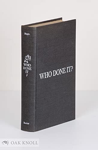 WHO DONE IT? A GUIDE TO DETECTIVE, MYSTERY AND SUSPENSE FICTION