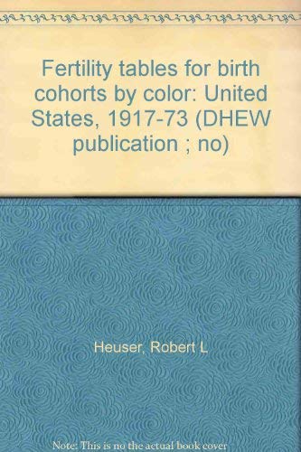 Fertility Tables for Birth Cohorts By Color: United States, 1917 -73, DHEW Publication No. (HRA) ...