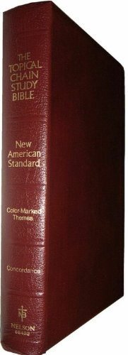 Topical Chain Study Bible: New American Standard, Burgundy Bonded Leather, No. 964Bg
