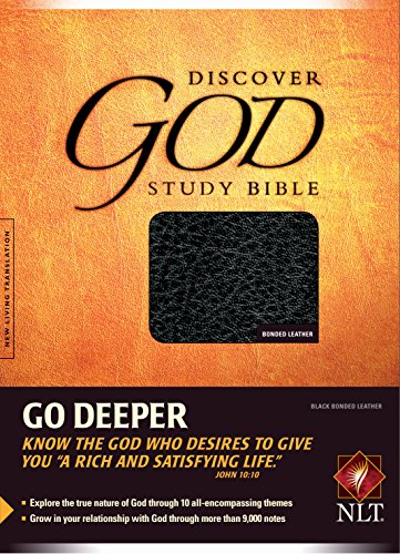 Discover God Study Bible: New Living Translation, Black Bonded Leather