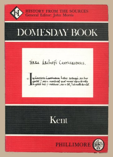 Kent Domesday Book Vol 1 (Domesday Books (Phillimore))