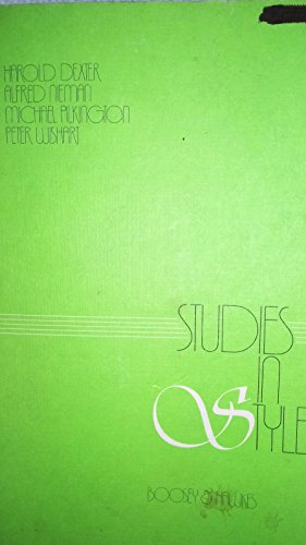 Studies in style: A text book for the student of harmony and counterpoint