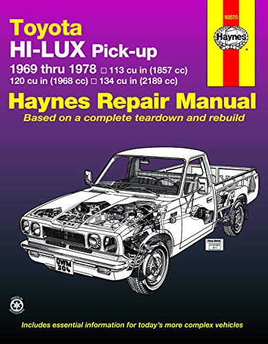 Toyota Hi-lux and Hi-ace Owner's Workshop Manual (Haynes Manuals)