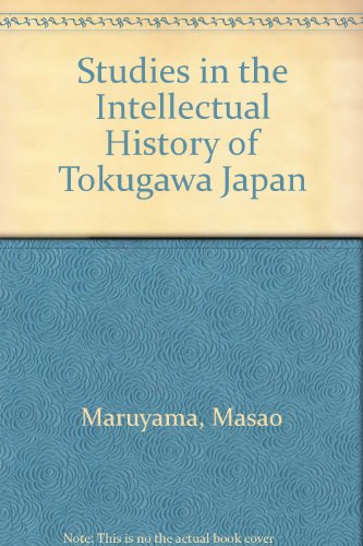 Studies in The Intellectual History of Tokugawa Japan.