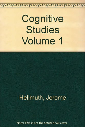 Cognitive Studies (Vol. 1)
