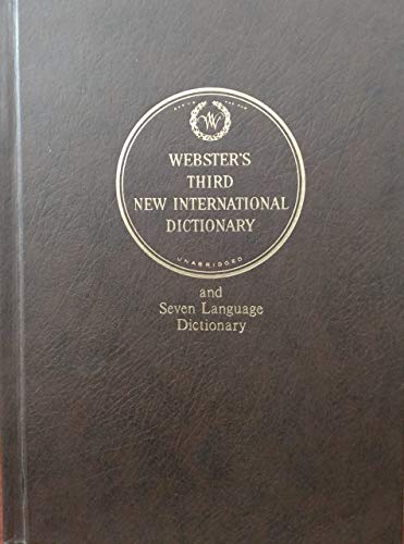 Webster's 3rd New International Dictionary: Of the English Language/Indexed/Imperial Buckram/Unab...