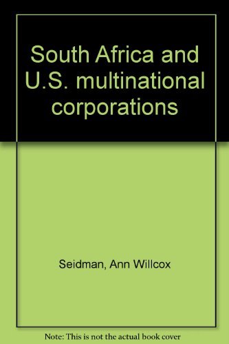 South Africa and U. S. Multinational Corporations