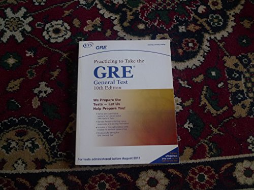 Practicing to take the GRE - General Test 10th Edition