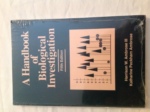 Handbook of Biological Investigation (5th ed.)