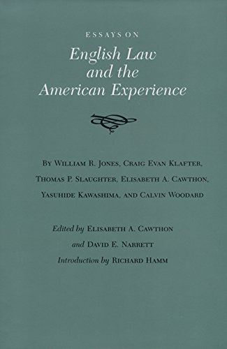 Essays on English Law & the American Experience (Walter Prescott Webb Memorial Lectures, Vol. 27)