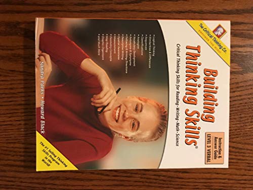 Building Thinking Skills : Book 3, Verbal (Book-3 Verbal Lesson Plans and Teacher's Manual)
Building Thinking Skills : Book 3, Verbal (Book-3 Verbal Lesson Plans and Teacher's Manual)