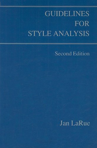 Guidelines for Style Analysis (Detroit Monographs in Musicology/Studies in Music, No 12) (Detroit Monographs in Musicology)
Guidelines for Style Analysis (Detroit Monographs in Musicology/Studies in Music, No 12) (Detroit Monographs in Musicology)