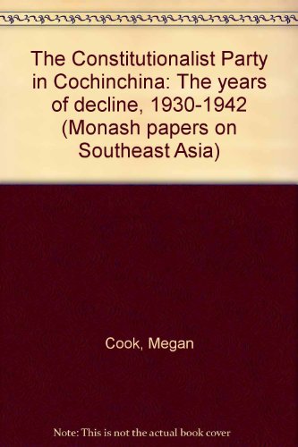 Constitutionalist Party in Cochinchina: The years of decline, 1930-1942
