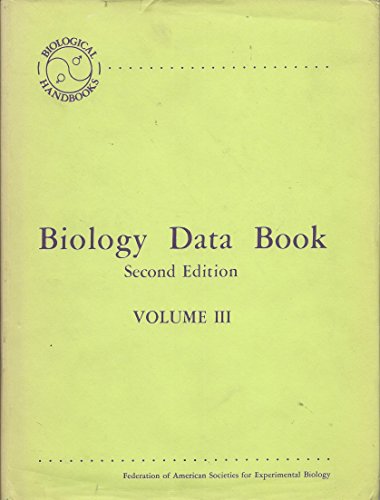 Biology Data Books Volume III