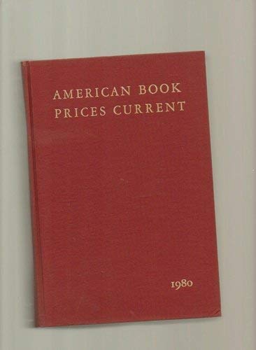 American Book Prices Current 1980, Volume 86