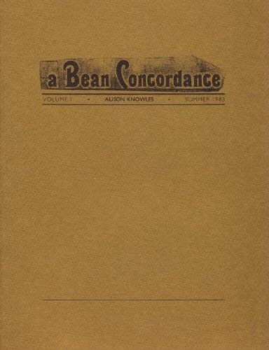 A Bean Concordance Volume I, Summer 1983