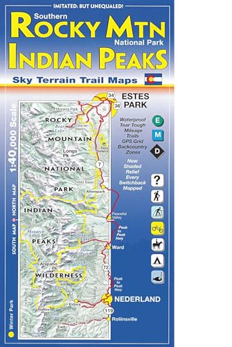 Southern Rocky Mountain National Park & Indian Peaks Wilderness Trail Map