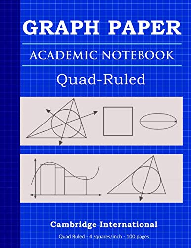 Graph Paper Academic Notebook: Quad-ruled with table of metric equivalents