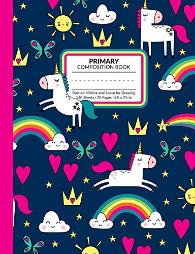 Primary Composition Book: Rainbow Unicorn Write and Draw Story Paper Journal With Dashed Midline and
Primary Composition Book: Rainbow Unicorn Write and Draw Story Paper Journal With Dashed Midline and