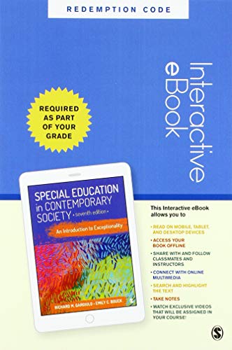 Special Education in Contemporary Society - Interactive eBook: An Introduction to Exceptionality
Special Education in Contemporary Society - Interactive eBook: An Introduction to Exceptionality
