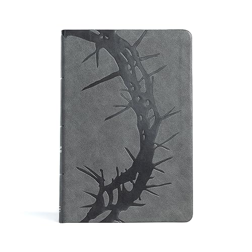 CSB Giant Print Reference Bible, Charcoal Leathertouch (Leather / Fine Binding)