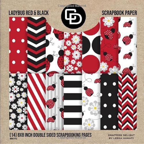 Ladybug Red & Black Scrapbook Paper (14) 8x8 Inch Double Sided Scrapbooking Pages Book Style: Crafters Delight by Leska Hamaty
Ladybug Red & Black Scrapbook Paper (14) 8x8 Inch Double Sided Scrapbooking Pages Book Style: Crafters Delight by Leska Hamaty