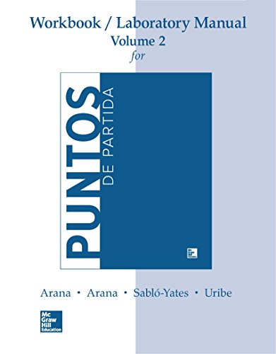 Workbook/lab Manual V2 for Puntos de Partida: Invitation to Spanish