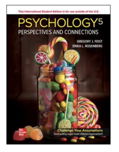 Psychology: Perspectives and Connections 5TH Edition (International Edition) Textbook only
Psychology: Perspectives and Connections 5TH Edition (International Edition) Textbook only