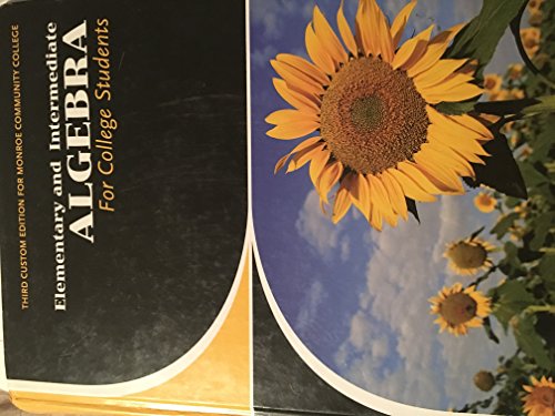 Elementary and Intermediate Algebra for College Students -Custom for Monroe Community College
Elementary and Intermediate Algebra for College Students -Custom for Monroe Community College