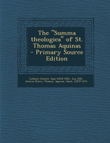 a reaction to the summa theologica by st thomas aquinas St thomas aquinas the summa theologica translated by fathers of the english dominican province a word taken from thomas aquinas aquinas - summa the. a reaction to the summa theologica by st thomas aquinas St thomas aquinas the summa theologica translated by fathers of the english dominican province a word taken from thomas aquinas aquinas - summa the.