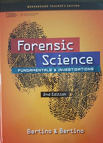 Forensic Science Fundamentals & Investigation Wraparound Teacher's Edition ; 9781305107922 ; 1305107926
Forensic Science Fundamentals & Investigation Wraparound Teacher's Edition ; 9781305107922 ; 1305107926
