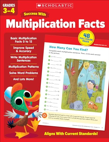 Scholastic Success with Multiplication Facts Grades 3-4 Workbook