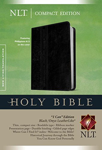 Compact Edition Bible NLT, TuTone (LeatherLike, Black/Onyx)