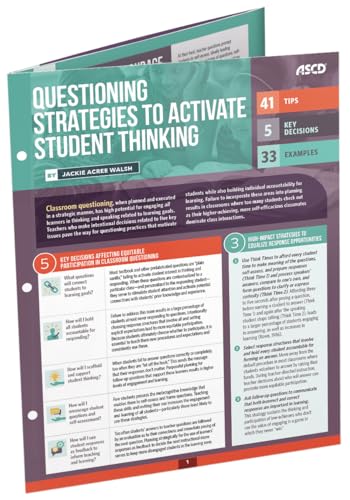 Questioning Strategies to Activate Student Thinking : Quick Reference Guide