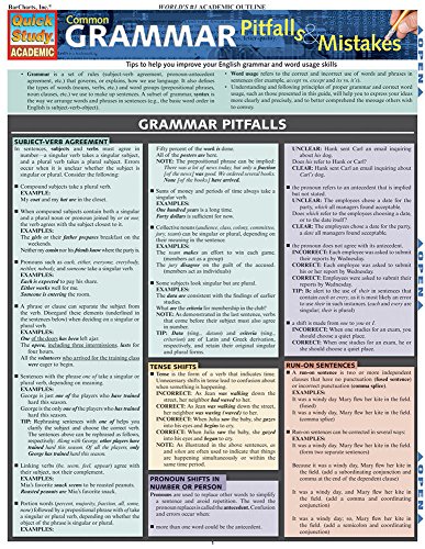 Common Grammar Pitfalls & Mistakes (Quick Study Academic)