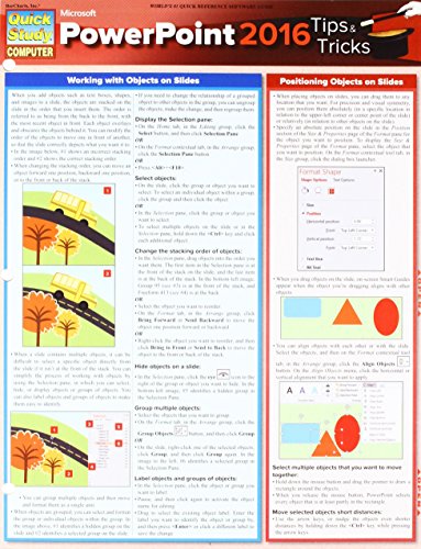 Microsoft Powerpoint 2016 Tips & Tricks (Quick Study Computer)