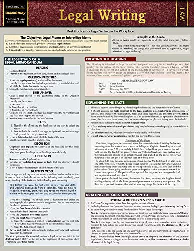 Legal Writing : QuickStudy Laminated Reference Guide