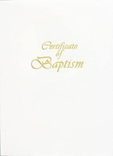 Contemporary Steel-Engraved Child Baptism Certificate (Pkg of 3)