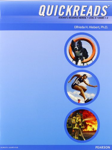 Quickreads 2012 Teachers Resource Manual Level a Books 1 2 and 3