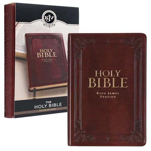 KJV Holy Bible, Standard Size, Burgundy Faux Leather w/Thumb Index and Ribbon Marker, Red Letter, King James Version
KJV Holy Bible, Standard Size, Burgundy Faux Leather w/Thumb Index and Ribbon Marker, Red Letter, King James Version