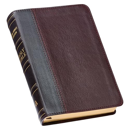 KJV Compact Bible Two-Tone Brown/Brandy Full Grain Leather