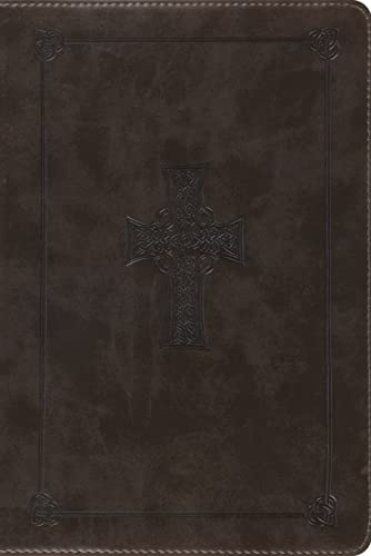 ESV Study Bible, Personal Size (TruTone, Olive, Celtic Cross Design)