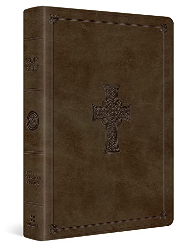 ESV Large Print Wide Margin Bible (TruTone, Olive, Celtic Cross Design)