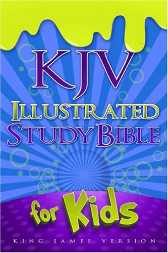 KJV Illustrated Study Bible for Kids, Blue LeatherTouch