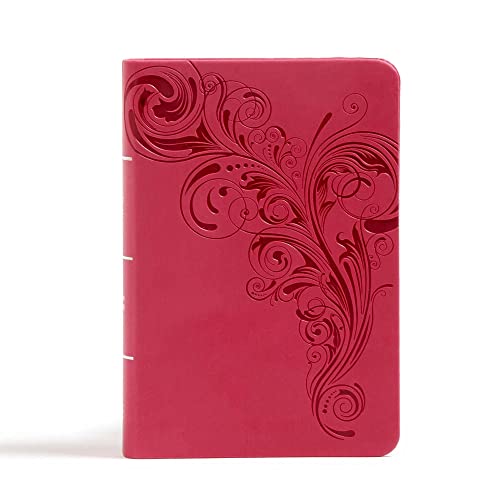 CSB Large Print Compact Reference Bible, Pink LeatherTouch